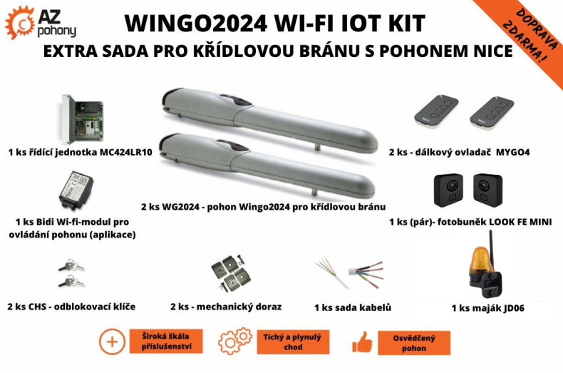 Wingo2024 Wi-Fi IoT Kit - EXTRA  sada pro křídlovou bránu s pohonem Nice (2)